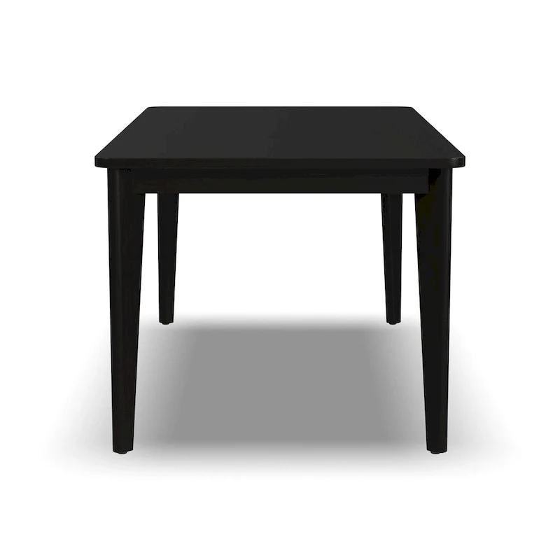 Black Wood Rectangle Dining Table 66 x 30 x 36 Inches, Modern Kitchen Dining Room Table