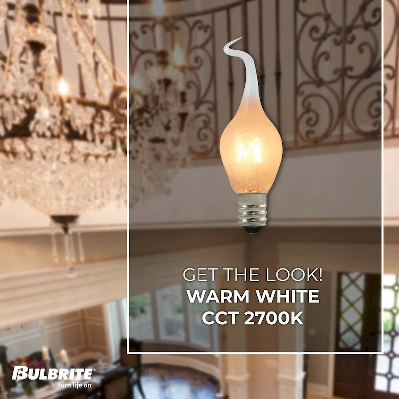 Bulbrite Silicone & Flicker Pack of (25) 6 Watt Dimmable Silicone S6 Candelabra (E12) Incandescent Bulb - 6 Watt