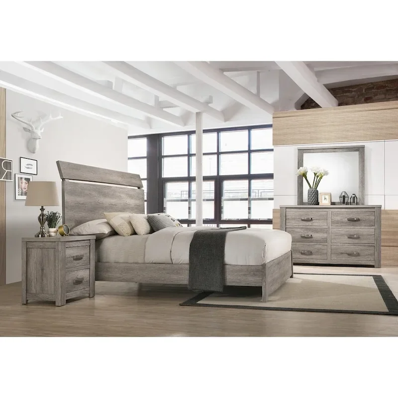 The Gray Barn Rousham Garden Weathered Grey Wood 6-piece Bedroom Set