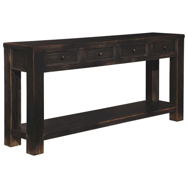 Signature Design by Ashley Gavelston Black Sofa Table