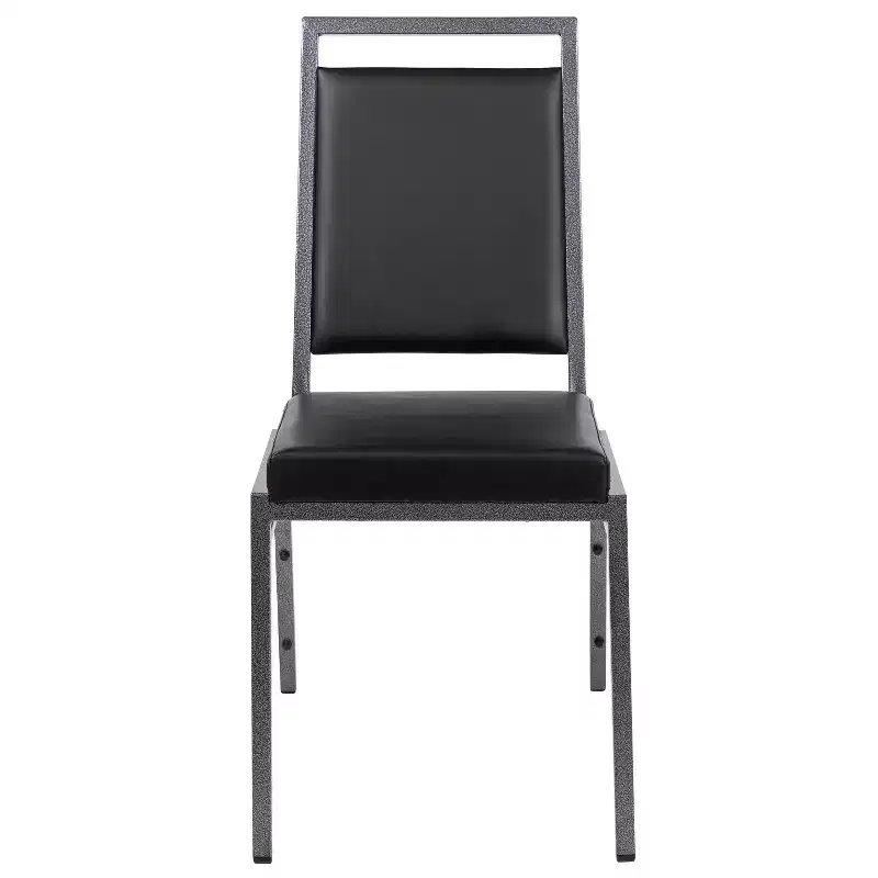 Flash Furniture HERCULES Series Square Back Stacking Banquet Chair with Silvervein Frame