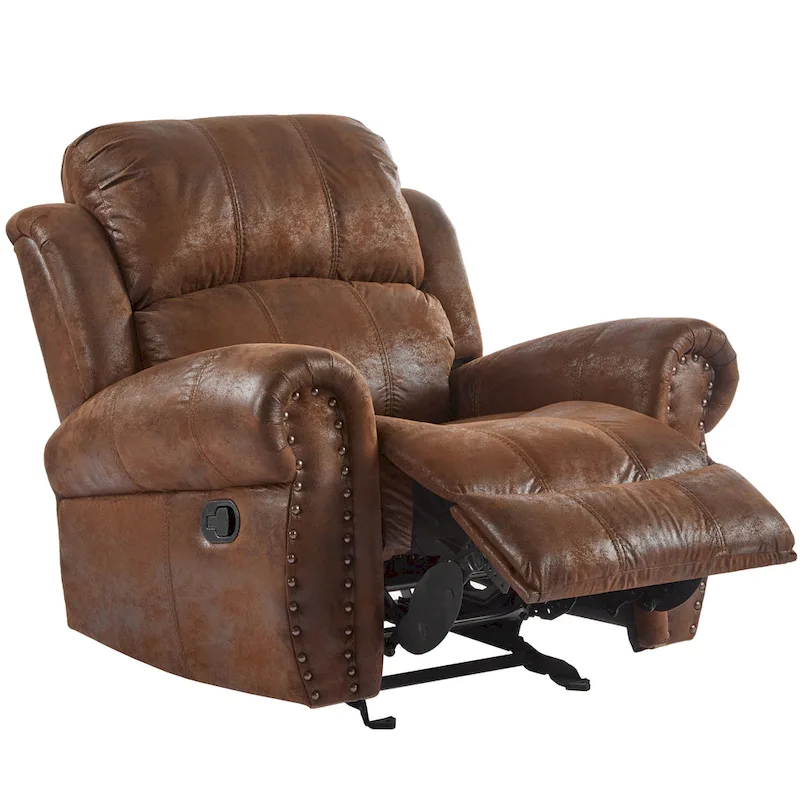 Charlie Bonded Leather Glider Recliner by Christopher Knight Home