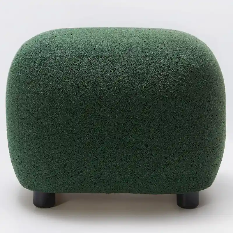 KINWELL 23  Wide Boucle Upholstered Footstool Ottoman Sofa Chair Footrest
