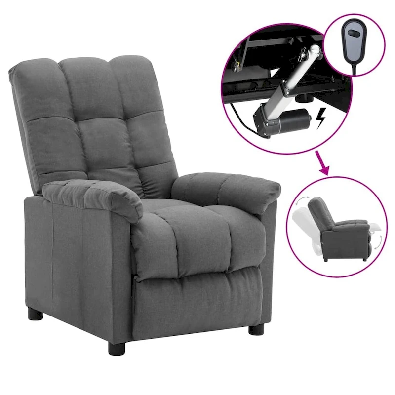 vidaXL Recliner Chair Leisure Cozy Recliner for Home Theater Cinema Fabric - 29.1 x 38.9 x 40.1