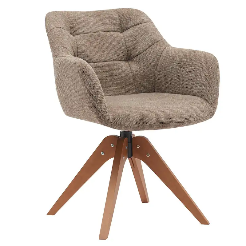 Suede Swivel Armchair Office Accent Arm Chair