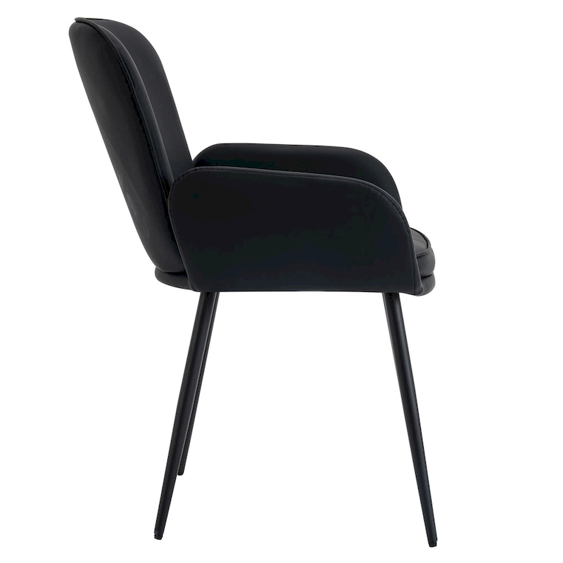 Set of 4 Cat-Scratch Resistant Dining Chairs with Gold Metal Legs