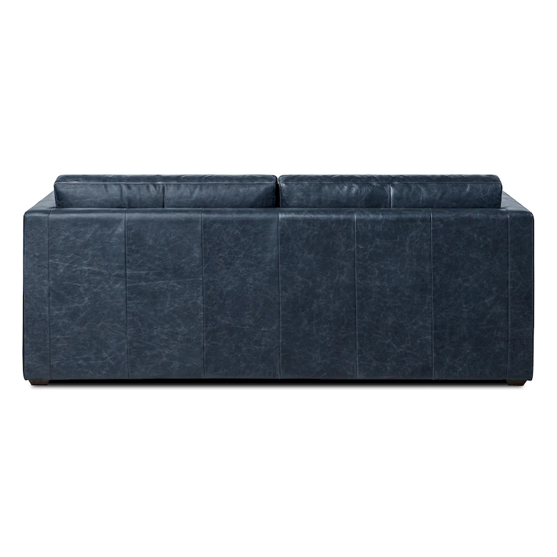 Poly & Bark Napa 82 Leather Pull-Out Convertible Sleeper Sofa - Full Grain Genuine Italian Leather