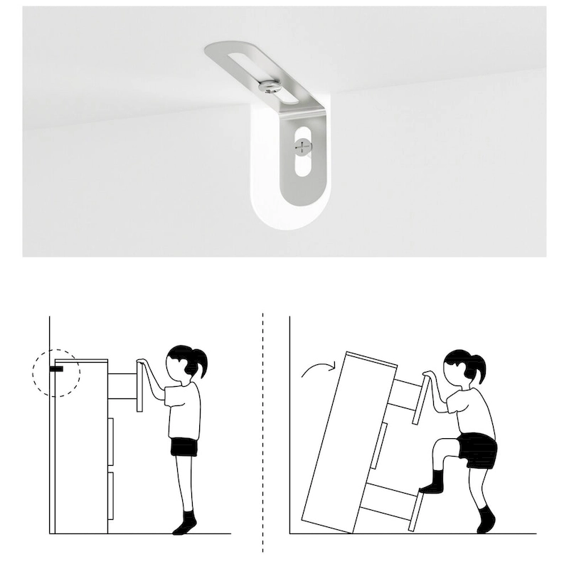 White 9-Drawer Dresser with Modern Design and Safety Features