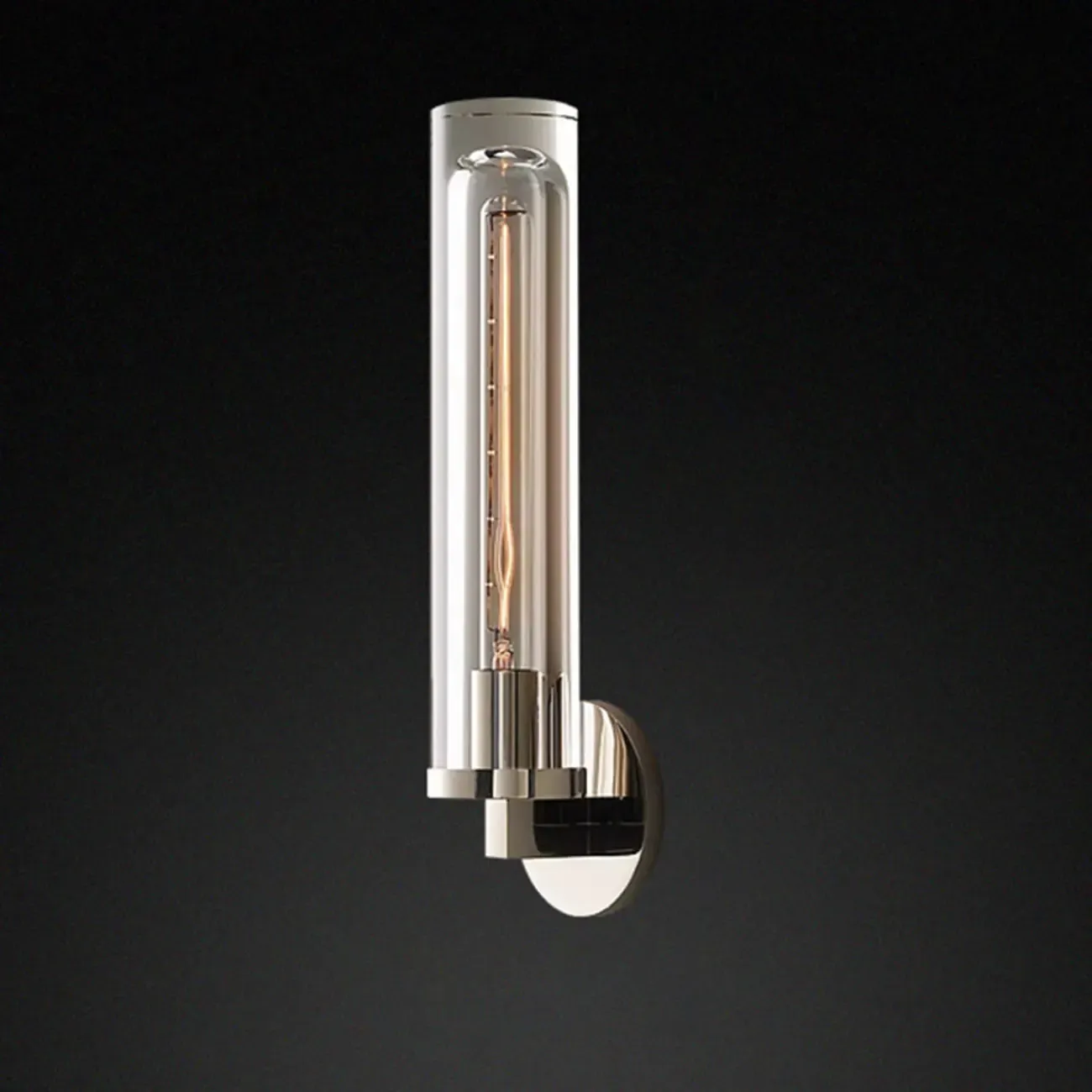 Mini Metal Crystal Cylinder Modern Wall Sconce Light