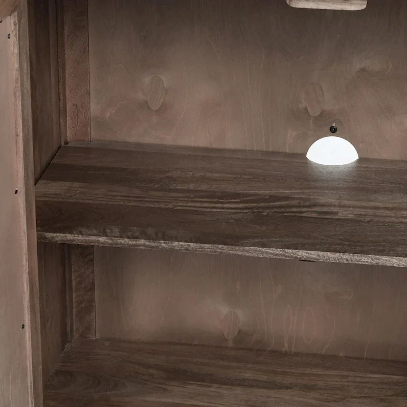 Classic Home Jensen Mango Wood and Cane Weave Buffet Sideboard