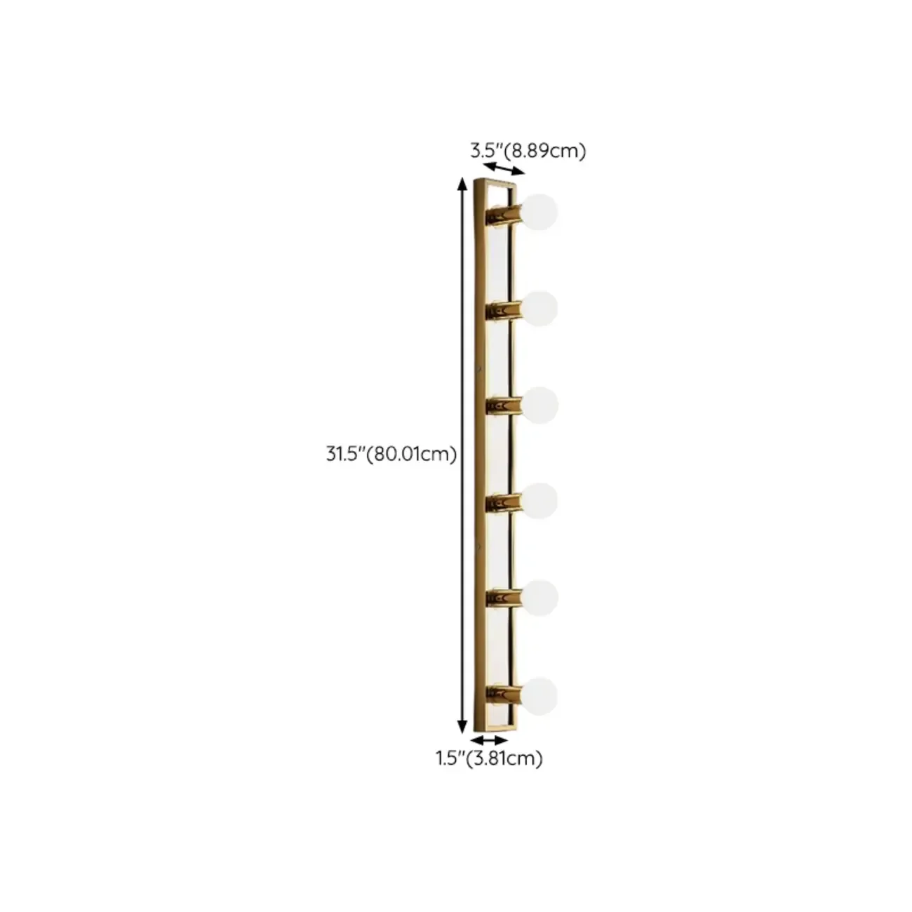 Gold Modern Steel Multi-Bulb Bathroom Light Fixture