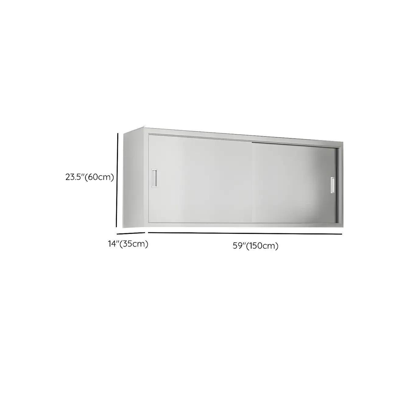 Elegant Stainless Steel Wall-Mounted Display Cabinet