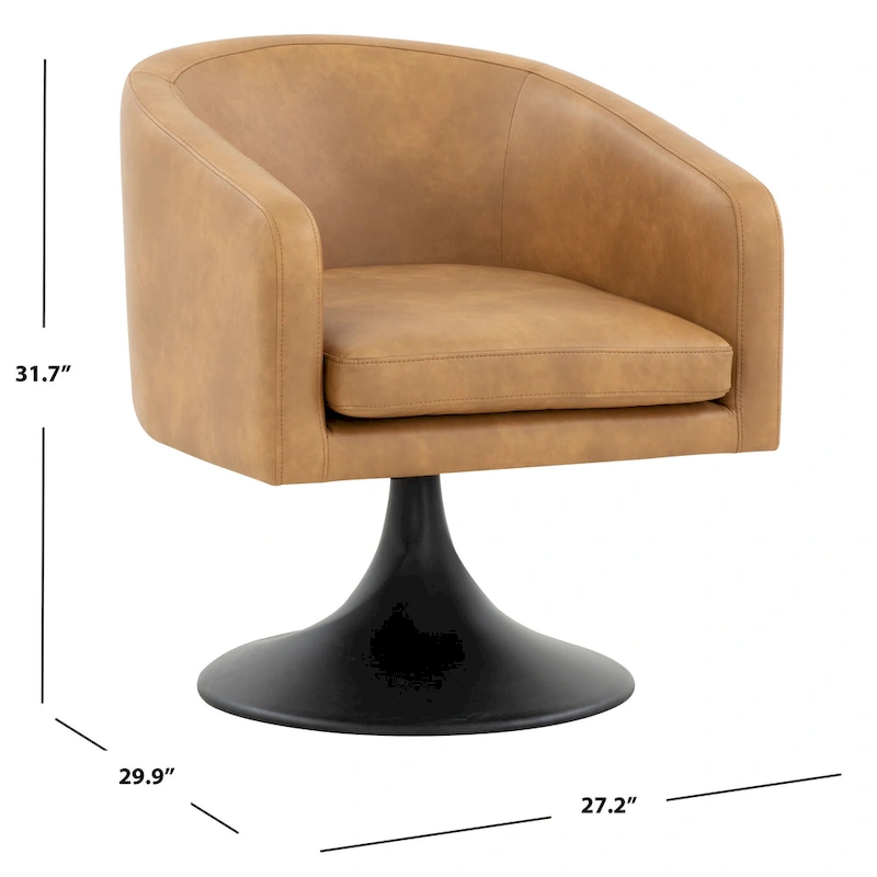 SAFAVIEH Couture Tela Pedestal Chair - 27.6  W x 29.7  L x 31.9  H - 27Wx30Dx32H