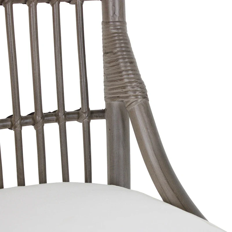 Rattan Slat Back Cushioned Dining Chairs, Set of Two by East at Main