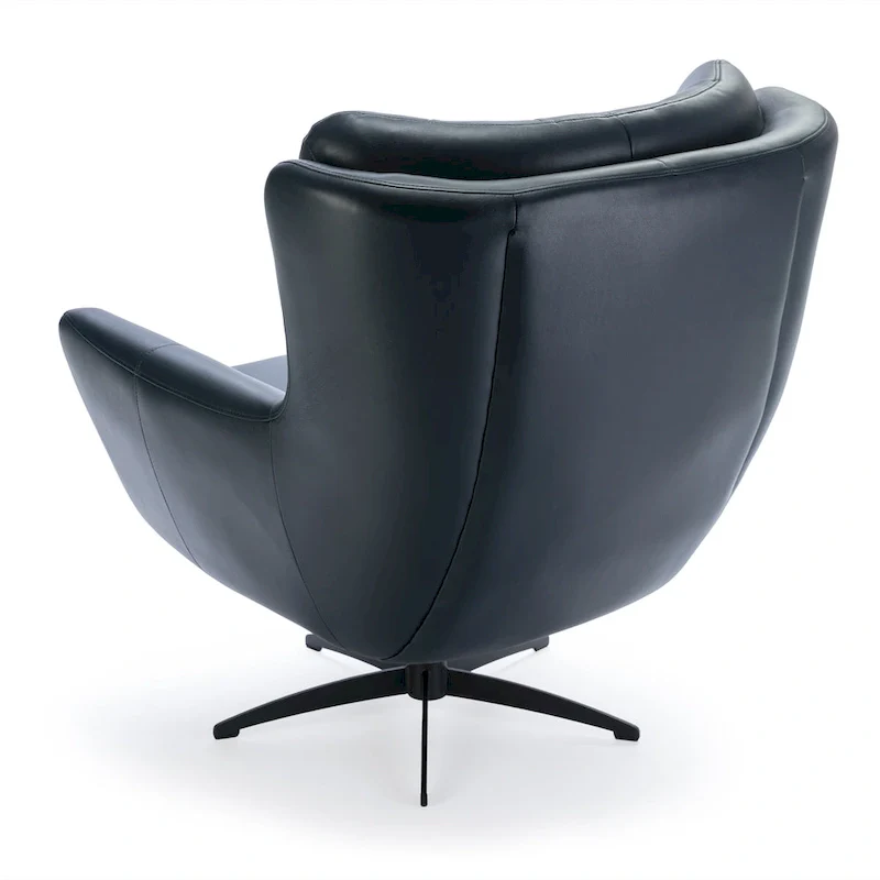 Cleveland Tufted Faux Leather Swivel Chair by Greyson Living