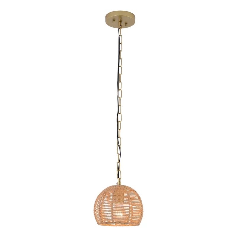 Maxax 1 - Light Single Globe Pendant with Paper Accents - N/A
