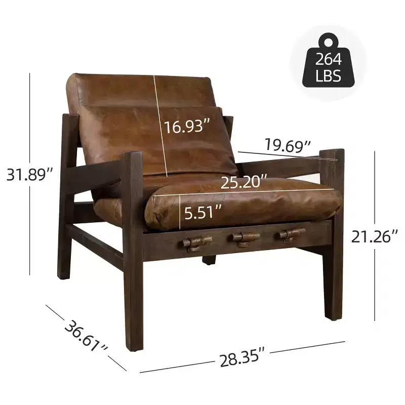 Art Leon Leather Lounge Chair