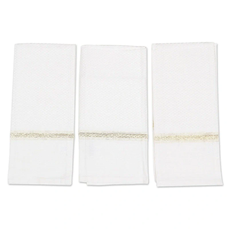Handmade Snow Sophistication Cotton Dish Towels (Set Of 3)