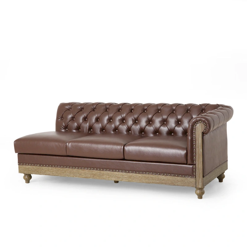 Castalia Chesterfield Tufted 7-seat Sectional Sofa by Christopher Knight Home - 114.00 L x 70.00 W x 31.50 H