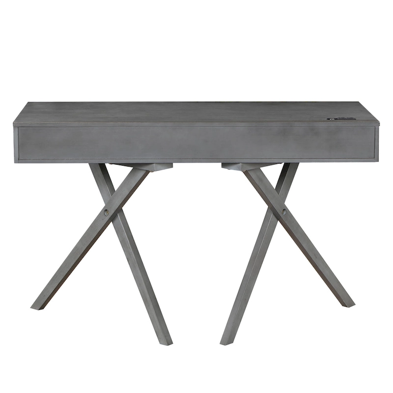 Foli Transitional 47-inch Wood 2-Drawer Desk with USBs and Power Outlets by Furniture of America