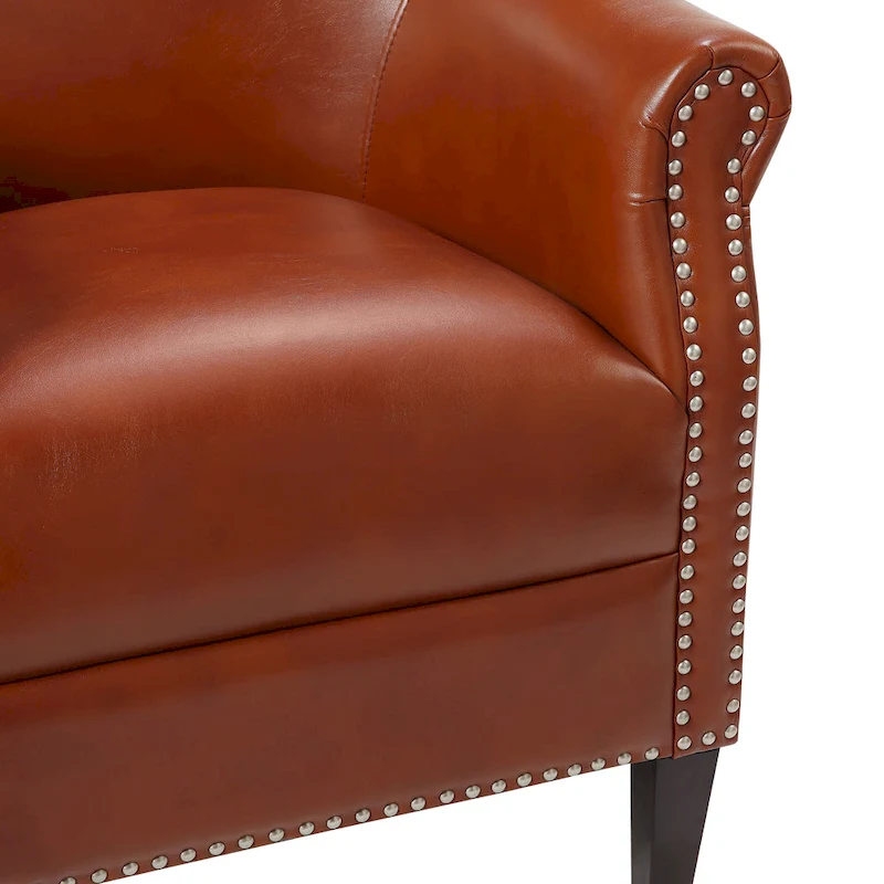 Hendrick Faux Leather Club Chair by Greyson Living