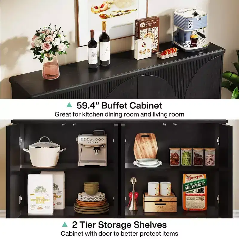 59.4-Inch Buffet Cabinet Sideboard