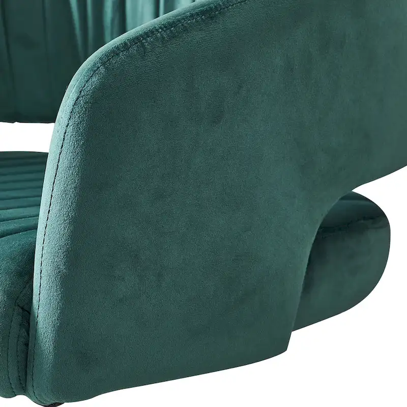 Modern Gold Office Chair Velvet Task Chair Swivel Height Adjustable Computer Chair