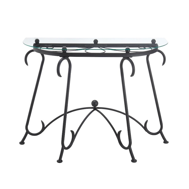 Tempered Glass Table Coffee Table with Metal Frame