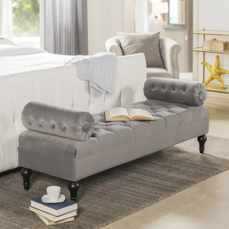 Lewis Bolster Arm Entryway Bench