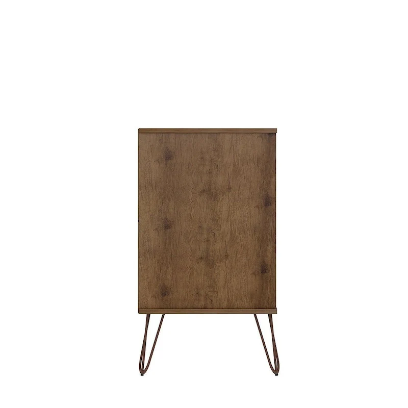 6-Drawer Double Low Dresser with Metal Legs