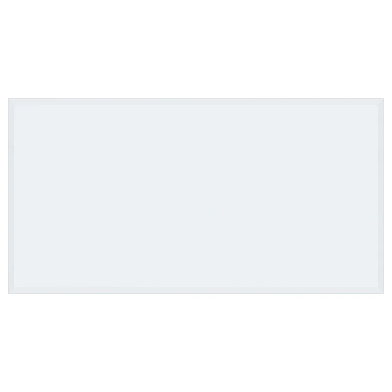 Rectangular Casual Clear Tempered Glass Top