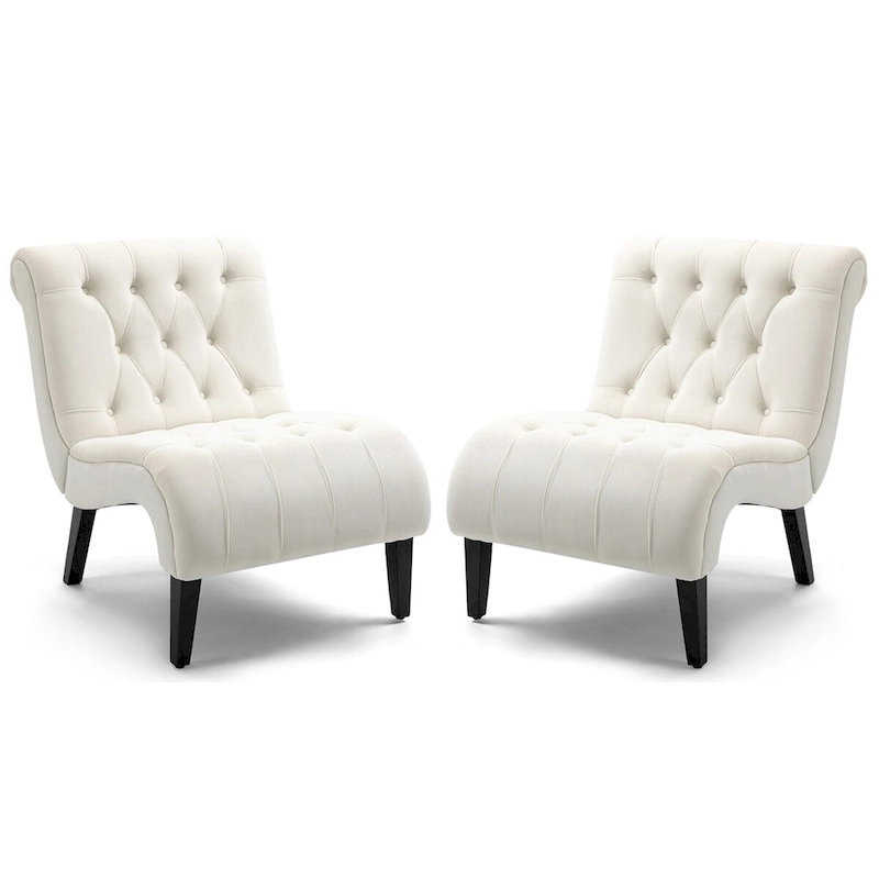 AVAWING Set of 2 Armless Accent Upholstered Lounge Chair