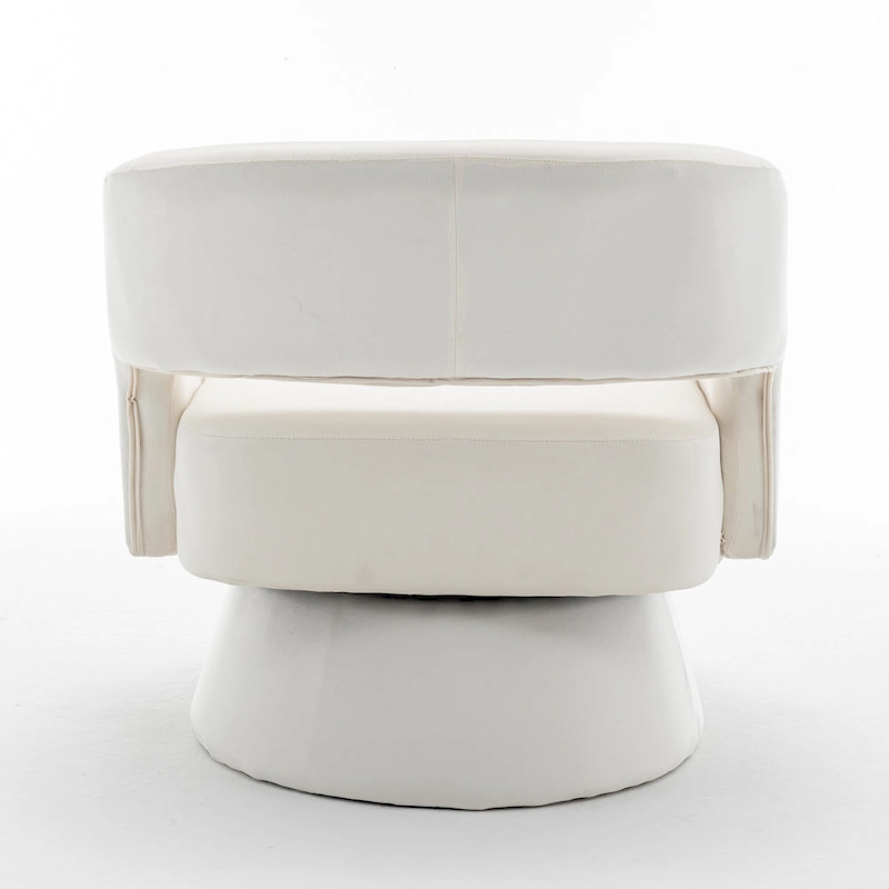 Velvet Swivel Barrel Chair