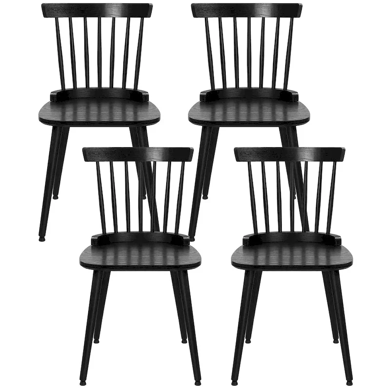 Farmhouse Dining Chairs with Spindle Back - 33.3H x 17.4W x 19.7D