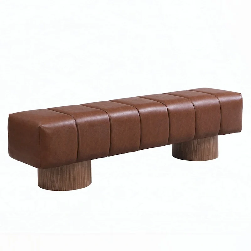 No-Assembly End of Bed Entryway Bench Ottoman