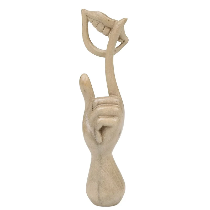 Novica Handmade Laughing Wood Sculpture