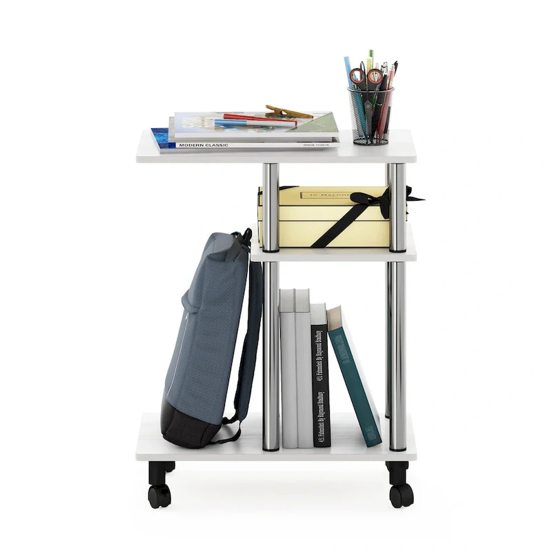 Turn-N-Tube U Shape Sofa Side Table with Casters