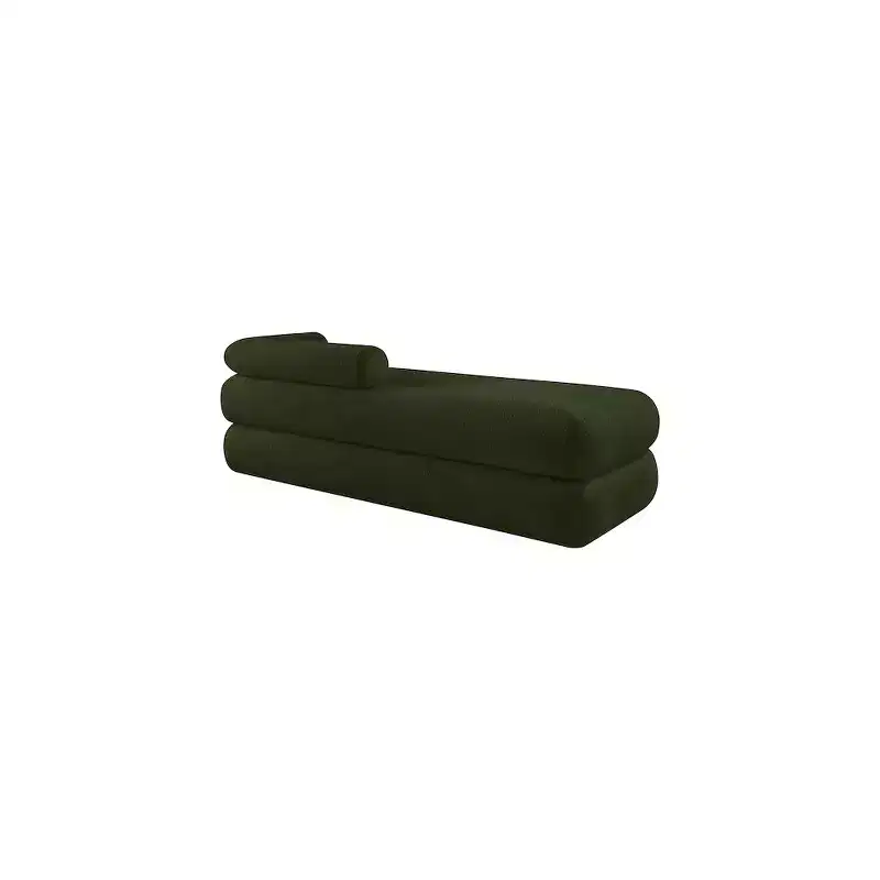 Meridian Furniture,Kennedy Faux Shearling Teddy Fabric Bench