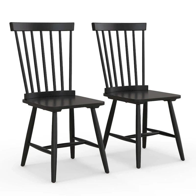 Costway Windsor Dining Chairs Set of 2 Armless Spindle Back Solid - See Details