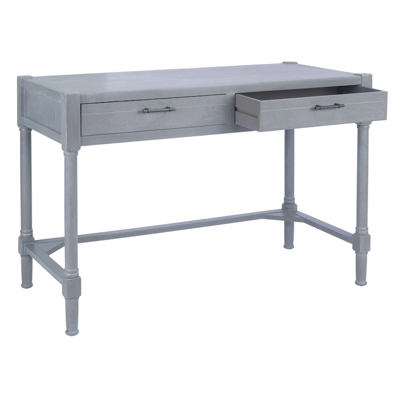 SAFAVIEH Zennure White Washed Grey Writing Desk