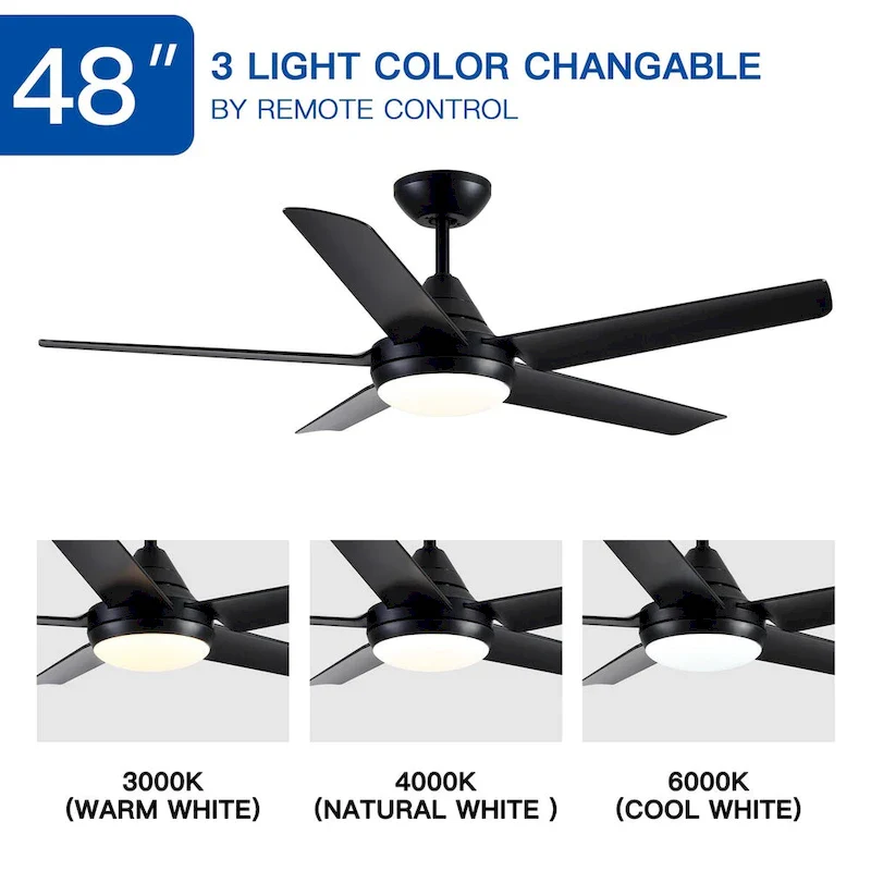 48 In Intergrated LED Ceiling Fan with ABS Blade - 48.00 *48.00 *13.77