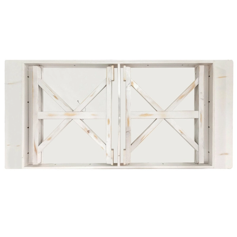 7' x 40 Rectangular Antique Rustic Solid Pine Folding Dining Table