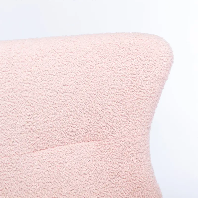 Velvet Fabric Padded Seat Rocking Chair