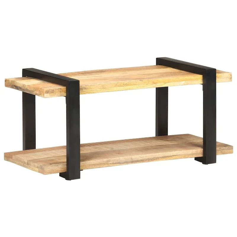 vidaXL TV Stand 35.4x15.7x15.7 Rough Mango Wood