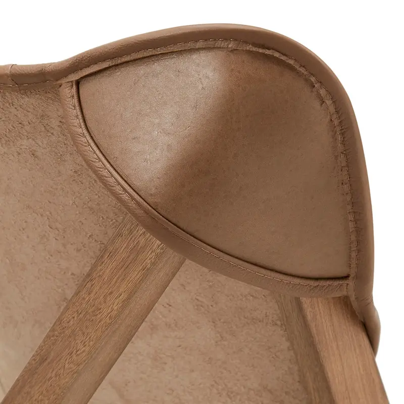 Cantu Genuine Top Grain Leather Tripolina Sling Chair by iNSPIRE Q Modern