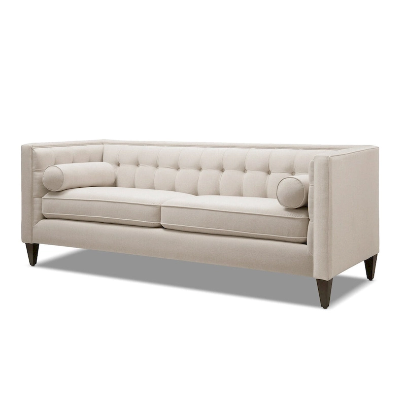 Jack 84 Modern Upholstered Tufted Tuxedo Sofa