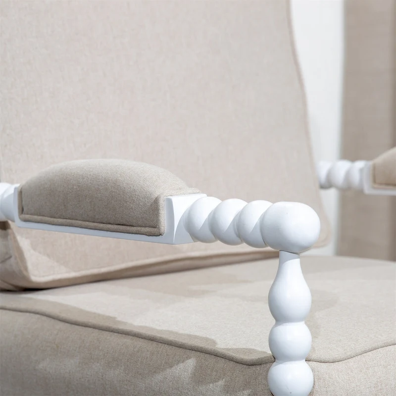 Spindle Fabric Arm Chair