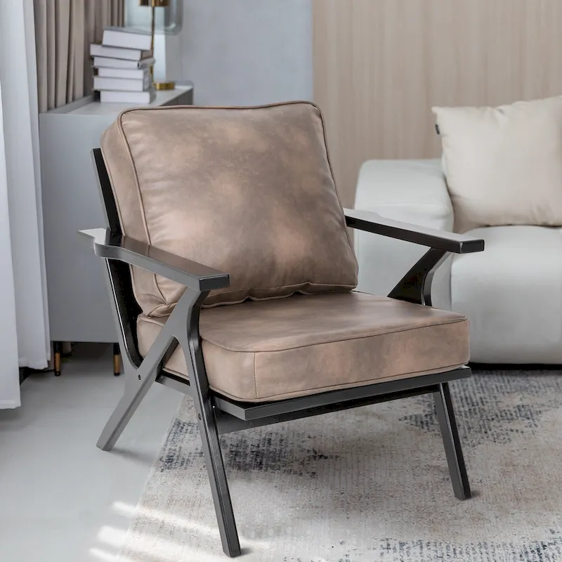 Accent Chair Living Room Chairs Mid Century Modern Chair Leisure Side Reading Arm Chair