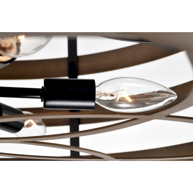 Alaina 24-inch 6 Lights 3 Blades Lighted Ceiling Fan with Remote