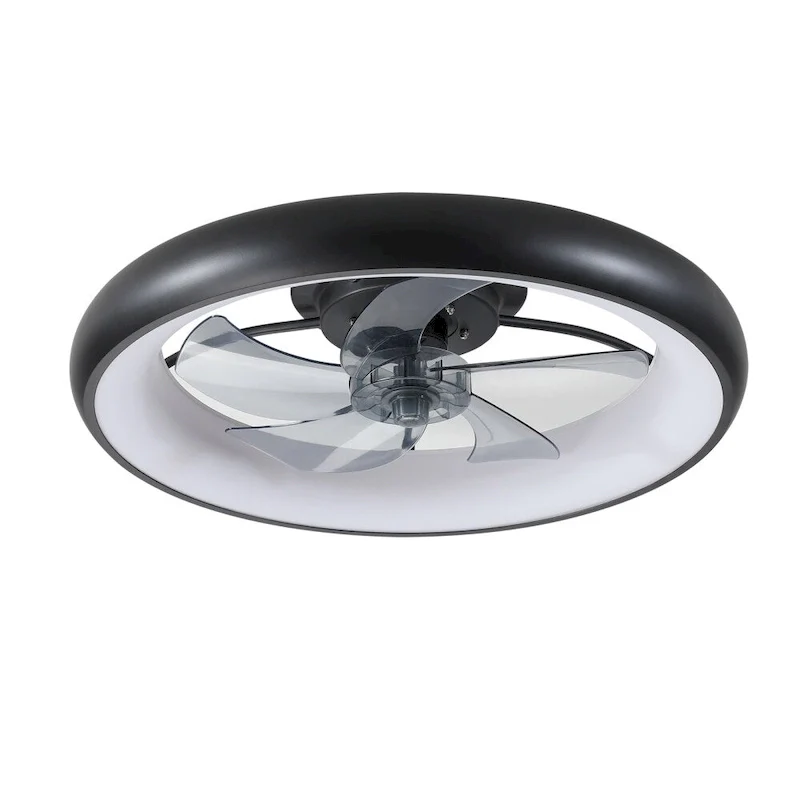 21.7in Iron Round Ceiling Fan with Lights Dimmable LED